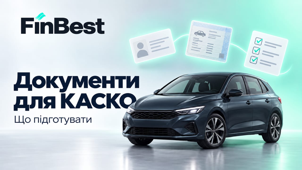 Підготуйте документи та розрахуйте КАСКО на FinBest. Автомобіль, посвідчення, реєстраційний документ і список — документи для оформлення КАСКО.