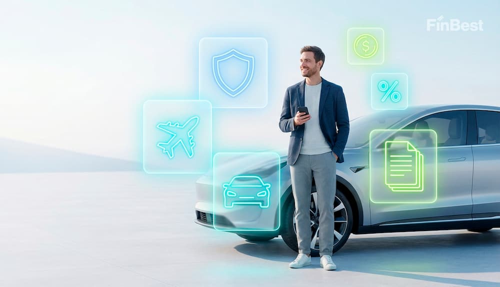 Програма лояльності FinBest: отримуйте бали та зменшення ціни полісів при страхуванні авто і подорожей.